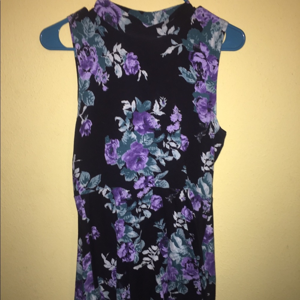 Urban Outfitters Mock Neck Floral Skater Dress